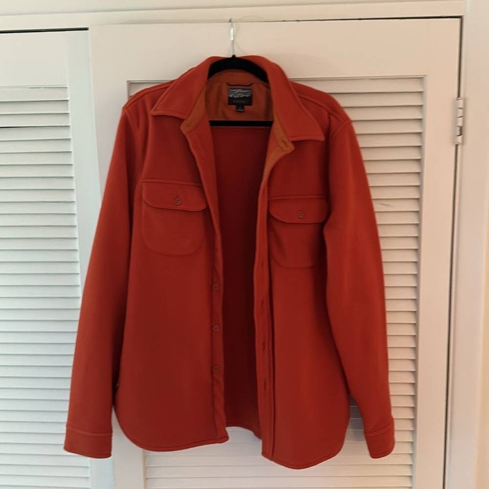J. Crew Orange Overcoat/Trench Coat: Large